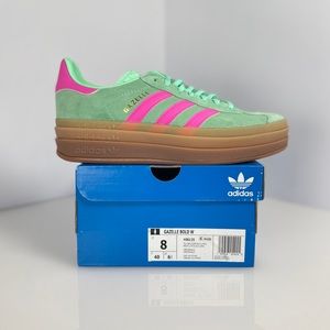 Adidas Gazelle Bold Womens Pulse Mint Pink H06125 Size 8